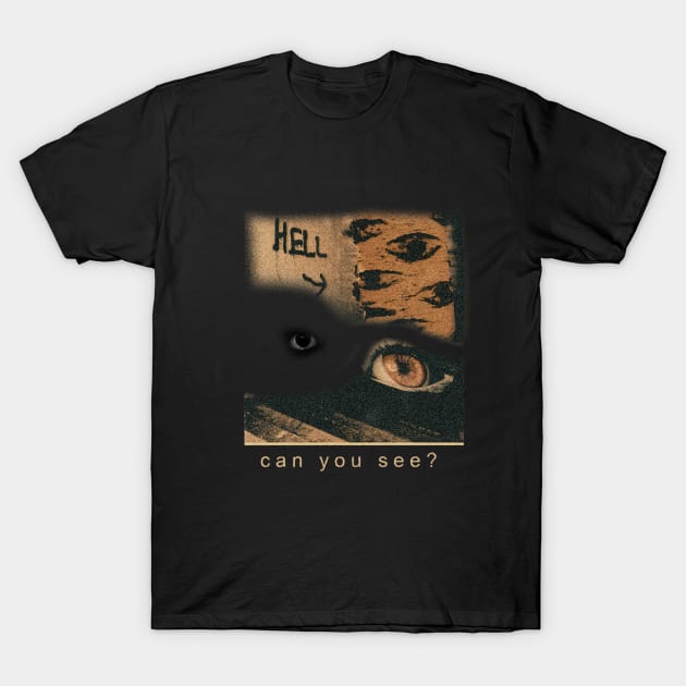 Weirdcore Aesthetic Eyes T-Shirt by DRIPCRIME Y2K